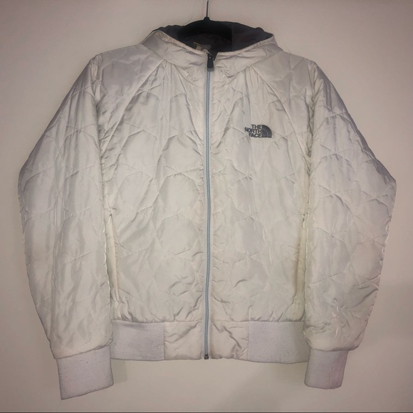 The North Face, White Quilted Jacket, Size Small - Picture 3 of 8